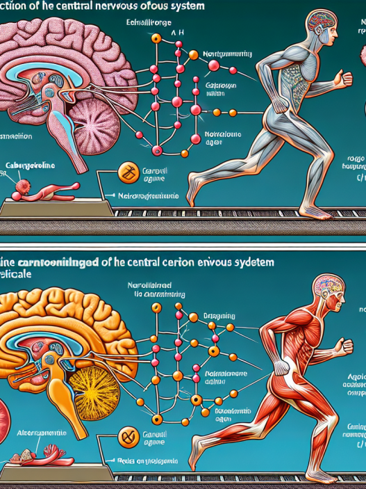 Cabergoline and its action on the central nervous system during physical exertion
